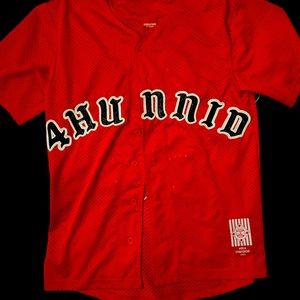 4Hunnid brand Red Jersey. Super Cute and Trendy. Perfect condition.